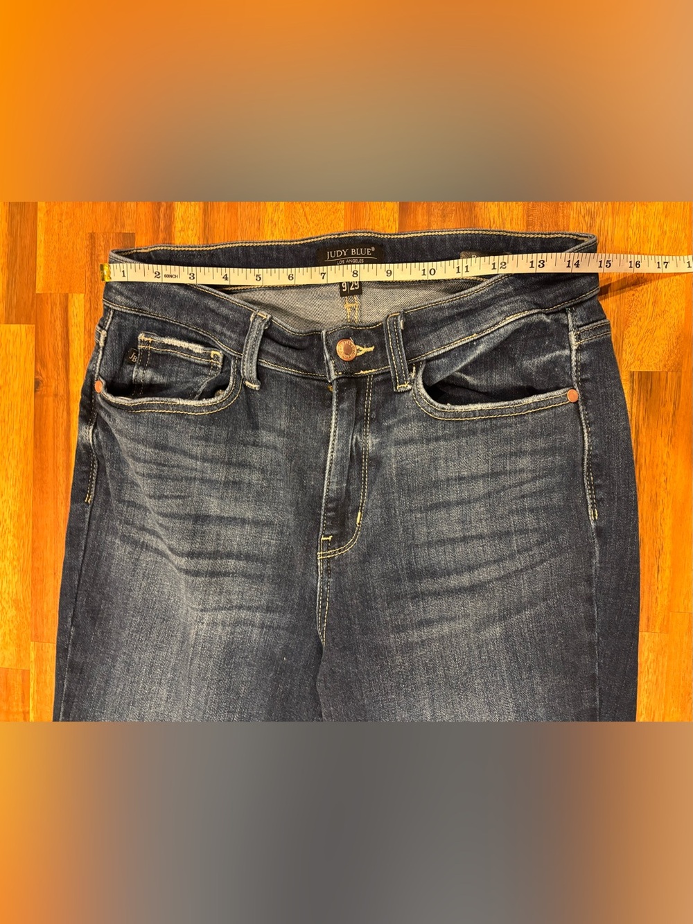 Judy Blue Jeans Boot Cut, High Rise, Dark Wash, Stretch Denim Size 9/29 - Picture 6 of 10